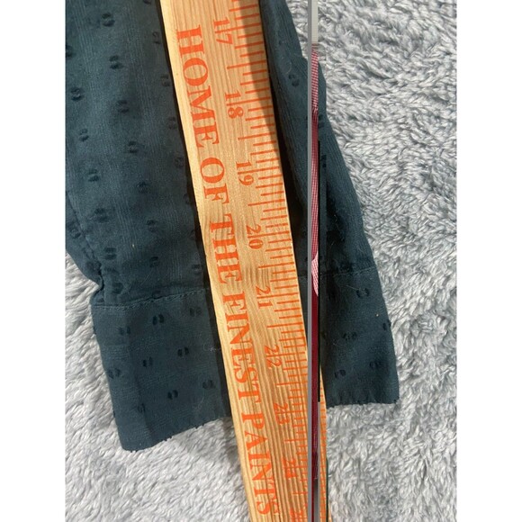 J Jill Blouse Womens Medium Black Textured Boho Peasant Long Sleeved - Picture 7 of 8